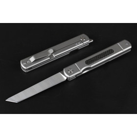 Grand Commander New High Hardness Outdoor Camping Folding Knife with Titanium and Carbon Fiber Handle UD405301
